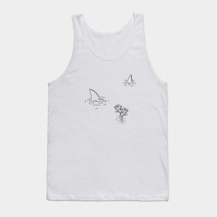 Sharks and Flowers Tank Top